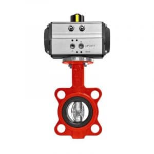 Armaturenfabrik Valve BOAX-S butterfly valve from KSB automated with pneumatic quarter-turn actuator
