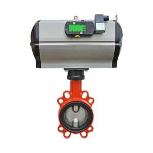 Armaturenfabrik Valve Butterfly valve BOAX-S from KSB automated with electric quarter-turn actuator