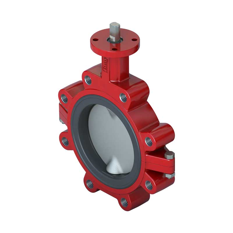 Armaturenfabrik Armatur Absperrklappe Bray Typ 21 PTFE ausgekleidet, Lug, weichdichtend, zentrisch, Sphäroguss,