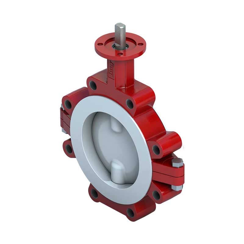 Armaturenfabrik Armatur Absperrklappe Bray Typ 23 PTFE ausgekleidet, Lug Endklappe, weichdichtend, Sphäroguss, Zentrische Absperrklappe Bray Typ 23 in Lug-Ausführung für industrielle Rohrleitungssysteme.