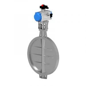 Armaturenfabrik Armatur Absperrklappe Jasta Typ GD6 Automatisiert, Grauguss, Wafer (Zwischenflansch), CrNi-Stahl, Hochtemerperatur für Schmelzanlagen, Gießereien, Zementwerke, Krematorien, Industrieöfen, Glasfabriken