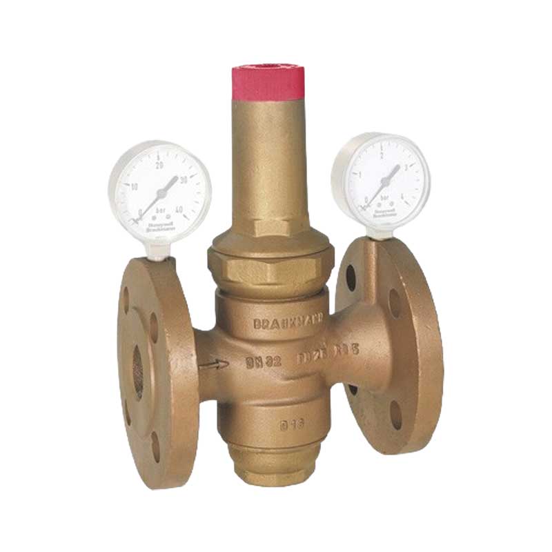 Armaturenfabrik Druckminderer Membrangesteuert Messing Typ D06-F Federbelastet beidseits Manometeranschluss Flansch