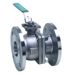 Armaturenfabrik Flansch Kugelhahn Edelstahl Typ 169E Durchgangskugelhahn mit Flanschanschluss von BEE, Aufbauflansch, 2-teiilg, zweiteilges Gehäuse