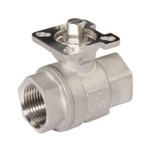 Armaturenfabrik Kugelhahn 2-teilig Muffen Edelstahl Aufbauflansch Montageflansch EPI-VL-421T