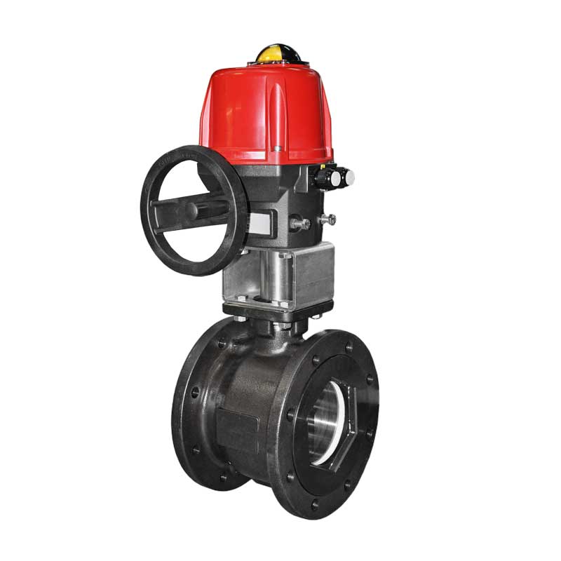 Armaturenfabrik Kugelhahn Type-100 DN100 elektrischer Antrieb Airtorque V-Serie automatisierte Industriearmatur für Kugelhähne und Absperrklappen