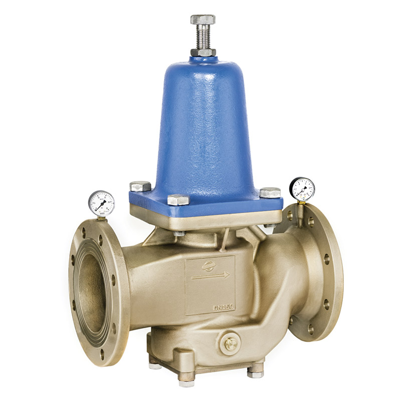 Armaturenfabrik Membran Druckminderer Vordruckkompensation entlastetes Einsatz Membranventil Flansche Rotguss DRV Serie 6 Berluto, Druckminderventil Typ 6 – Berluto DRV-Serie 6xx, membrangesteuert, federbelastet mit Vordruckkompensation