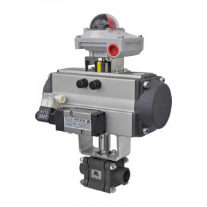 Armaturenfabrik automatisierter Kugelhahn pneumatischer Antrieb Typ505 DVC Magnetventil Typ5236 DVC Endschalter Typ5320 DVC