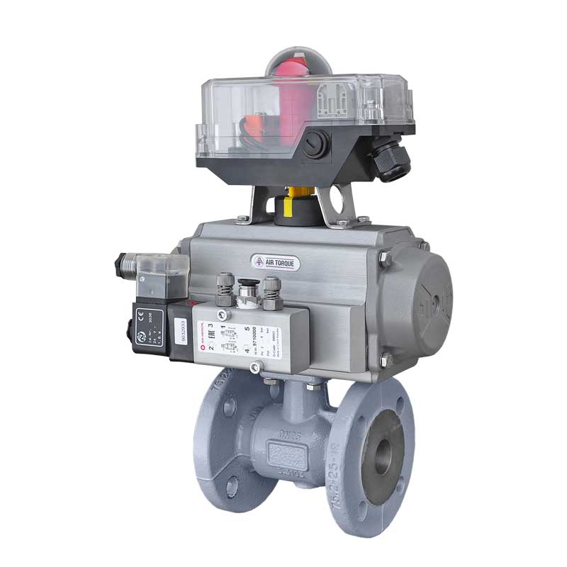 Armaturenfabrik pneumatischer Antrieb AirTorque Edition_2010 Kugelhahn 05 Bee DN25 Endschalter TCR Rotech Armatur Automatisierung