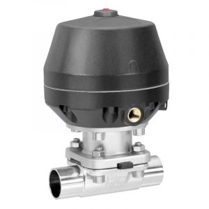 Armaturenfabrik Membranventil 2-2-Wege Typ 687, pneumatisch fremdgesteuert, Membranantrieb mit Edelstahlzwischenstück, Druchflussrichtung beliebig, Flansch-Anschluss oder Schweißende, für neutrale, aggressive, flüssige und gasförmige Medien