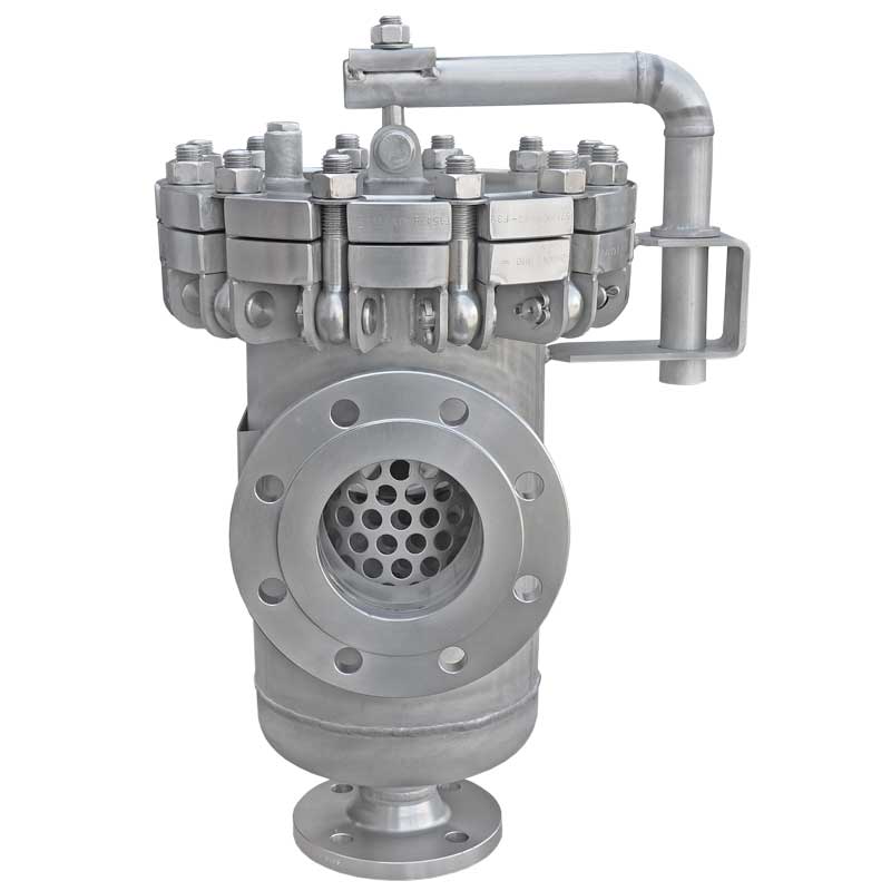 Armaturenfabrik Industriefabrik Schneider Siebkorbfilter Typ SKF in geschweißter Ausführung mit Edelstahl-Sieb, DN100 mit Schwenkarm und Schnellverschluss individuelles Filtersystem