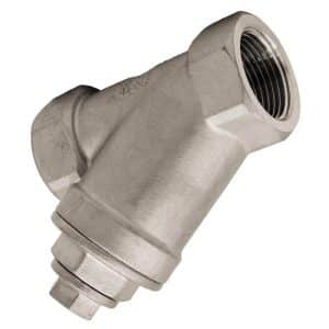Armaturenfabrik EPI Schmutzfänger YS-800 aus Edelstahl mit Innengewinde, PN40, DN8–DN50, für kompakte Installationen und aggressive Medien mit Innengewinde nach DIN 2999