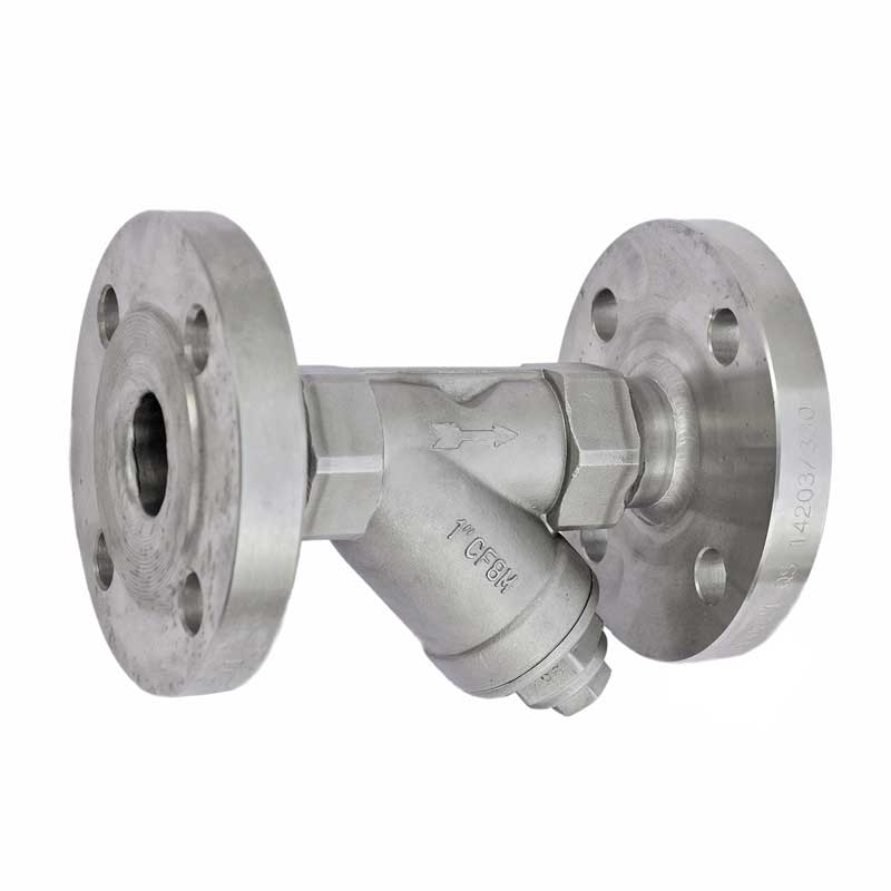 Armaturenfabrik EPI Schmutzfänger YS-800 aus Edelstahl mit Innengewinde, PN40, DN8–DN50, für kompakte Installationen und aggressive Medien mit Modifikation Flansch nach EN 1092-1 nach EN 1092-1