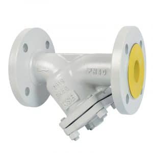 Armaturenfabrik KSB Schmutzfänger ECOLINE FY 40 in Y-Form aus Stahlguss mit Edelstahl-Sieb, PN40, DN15–DN300, für Heizungs- und Wärmeübertragungsanlagen.
