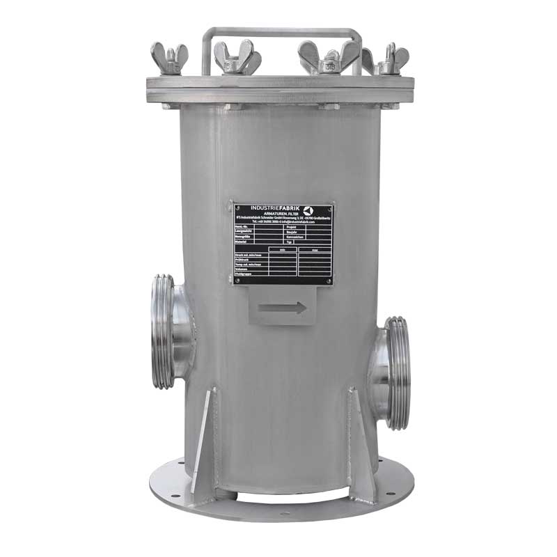 Armaturenfabrik Tankwagenfilter Einfachfilter Milchrohranschluss Edelstahl Schnellverschluss DN200 Hauptrohr, für mobile Anwendungen von Industriefabrik Schneider