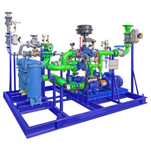 Modulare SKID-Anlage mit Membranventilen, Absperrklappen und Kugelhähnen, komplett vormontiert für Prozesssteuerung und Automatisierung in Chemie- und Energietechnik